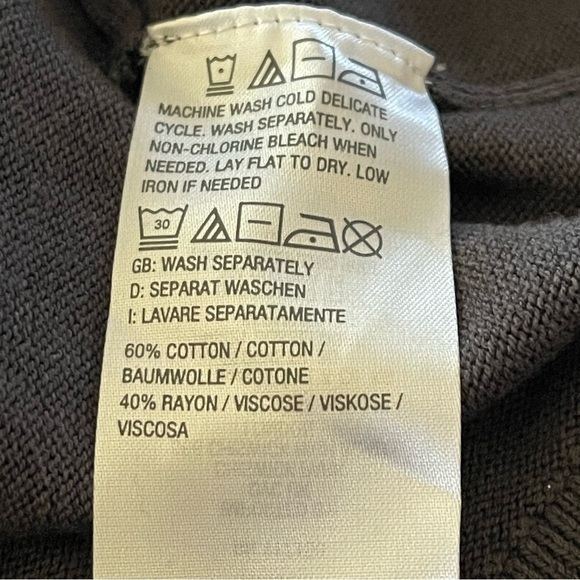 NWT Belle by Kim Gravel Cardigan Sz small Rayon Dip Dye Open cardigan tan gray - Picture 6 of 9